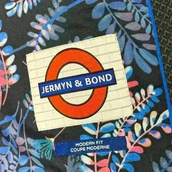 JERMYN & BOND Men’s Sport Coat Blazer Big&Tall 52 R Floral Modern Fit Woven $300 - Picture 7 of 16